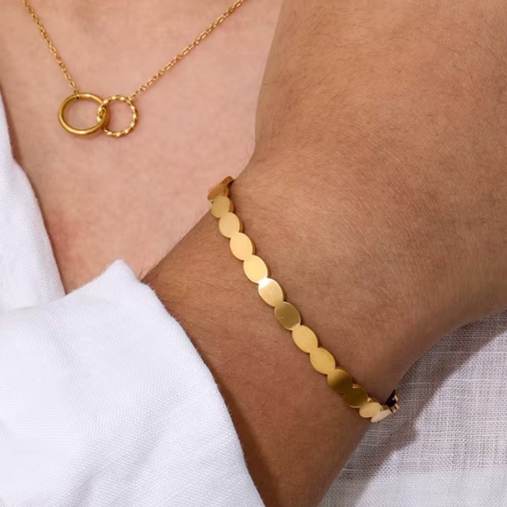 Open Edit Ellipse Cuff Bracelet - Picture 7 of 12